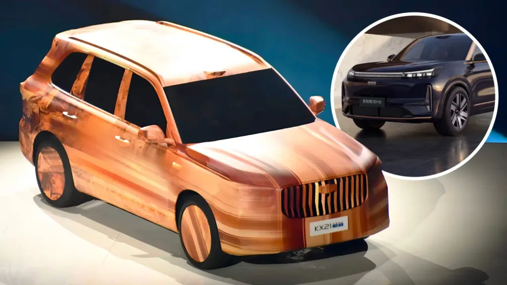 Geely KX21 teased as flagship full-size HEV