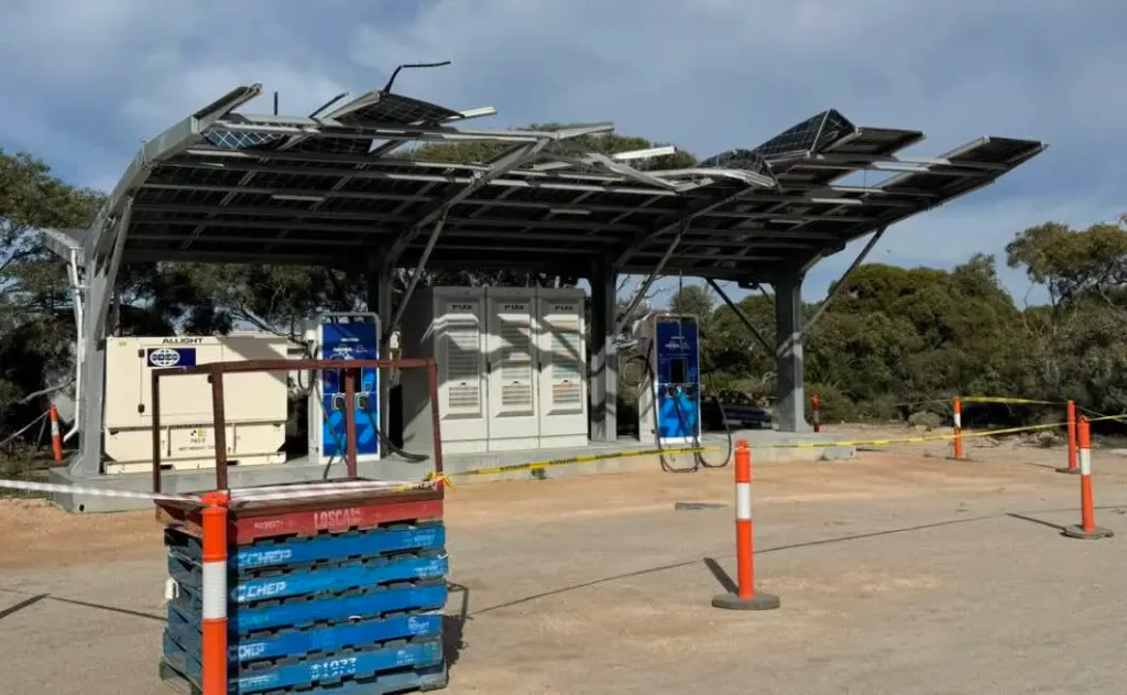 Border Village EV charger disabled after truck strike
