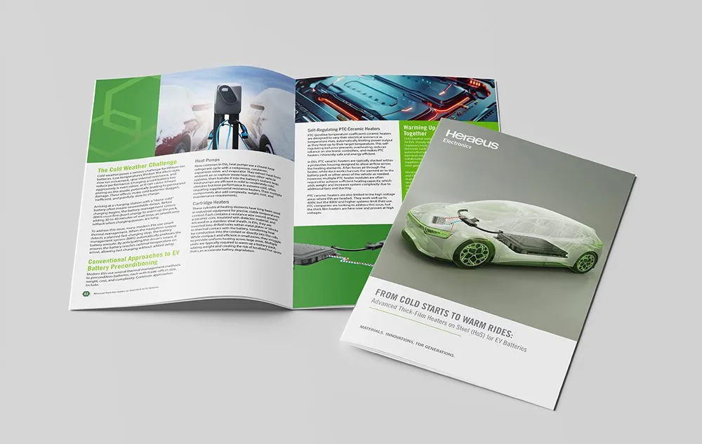 Thick-film steel heaters for EV battery thermal management