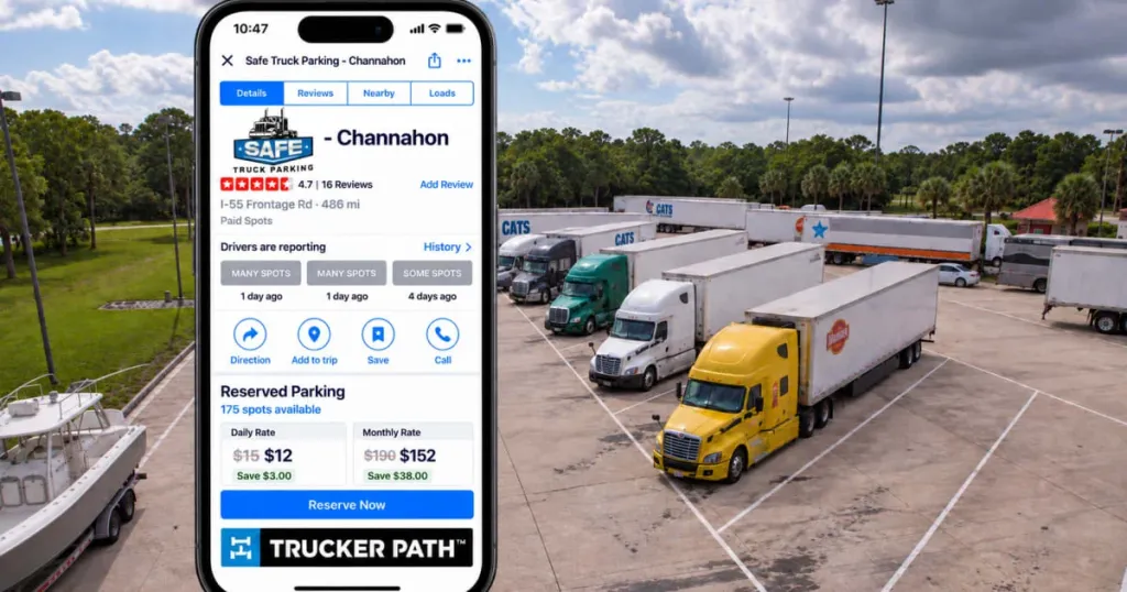 Trucker Path adds nearly 6,000 spaces to reserved truck parking network