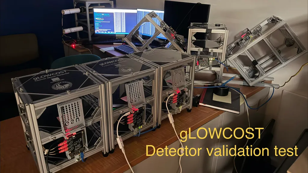 Global muon network for space and atmospheric monitoring