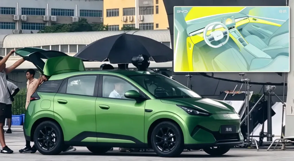 BYD reveals cabin of larger second-generation Seagull electric hatchback