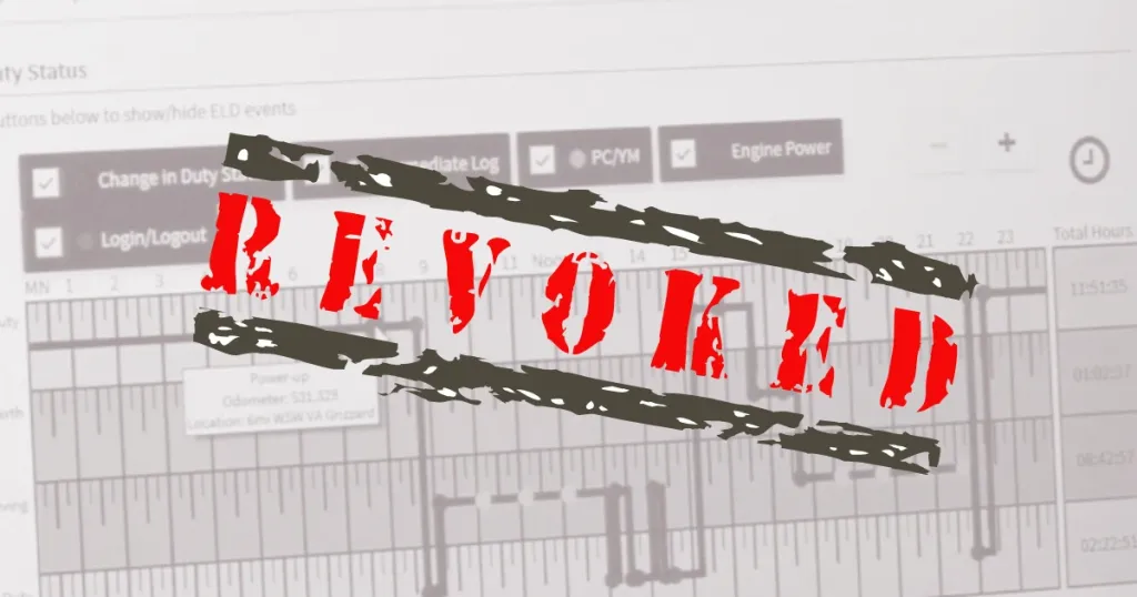 FMCSA revokes electronic logging devices over compliance failures