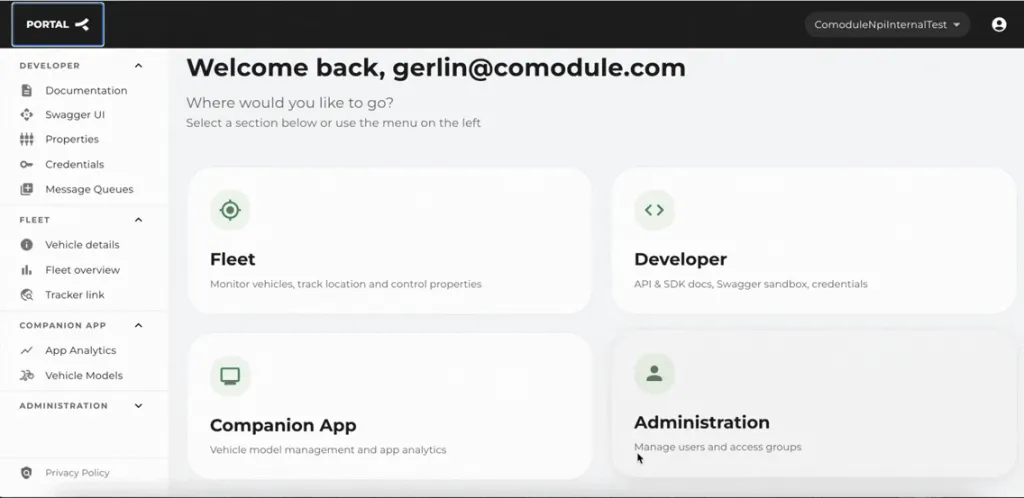 Comodule updates Portal with fleet tracking and analytics features