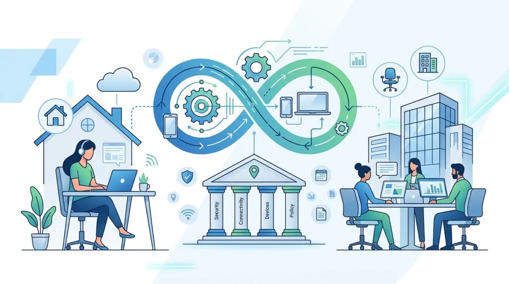 Corporate mobility strategy for hybrid workplaces