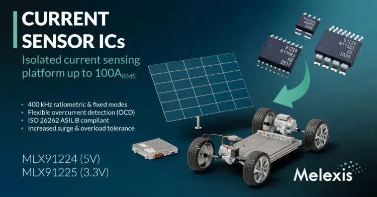 Melexis launches ASIL B current sensors for high-voltage automotive systems