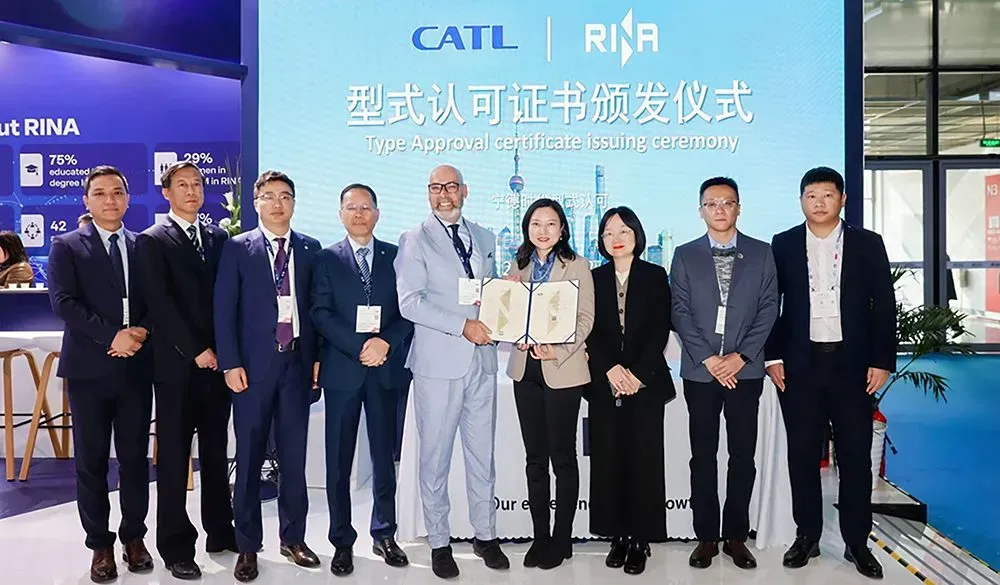 CATL marine battery system gains RINA type approval