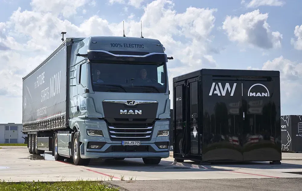 MAN Trucks Debuts Electric Semis and Mobile Charging Units