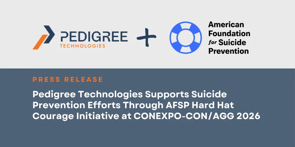 Pedigree Technologies supports AFSP Hard Hat Courage