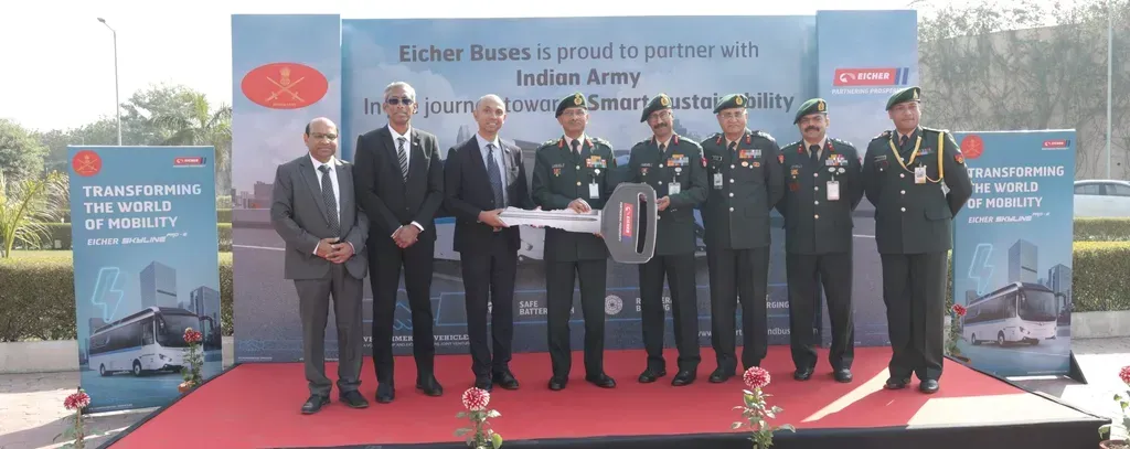 Eicher Delivers Electric Buses to Indian Army