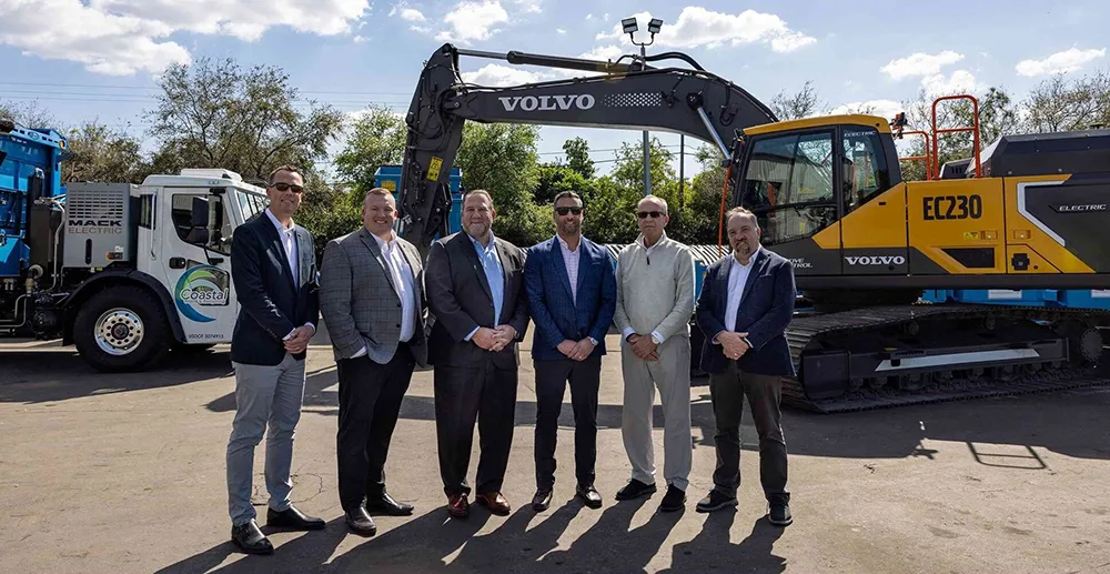 Volvo CE and Mack Trucks Deliver Electric Excavator and Refuse Truck to Florida Waste Hauler