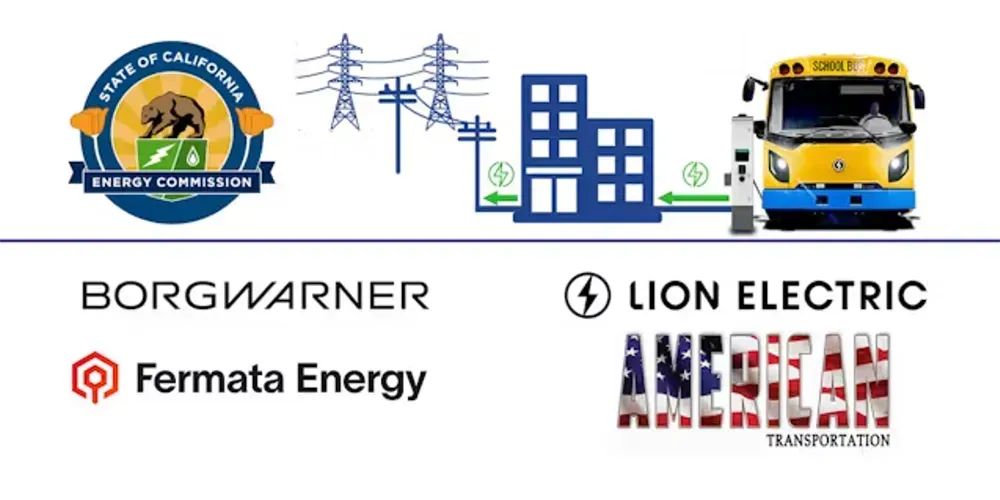 Fermata Energy, BorgWarner, Lion Electric awarded $3-million grant for electric school bus V2G project