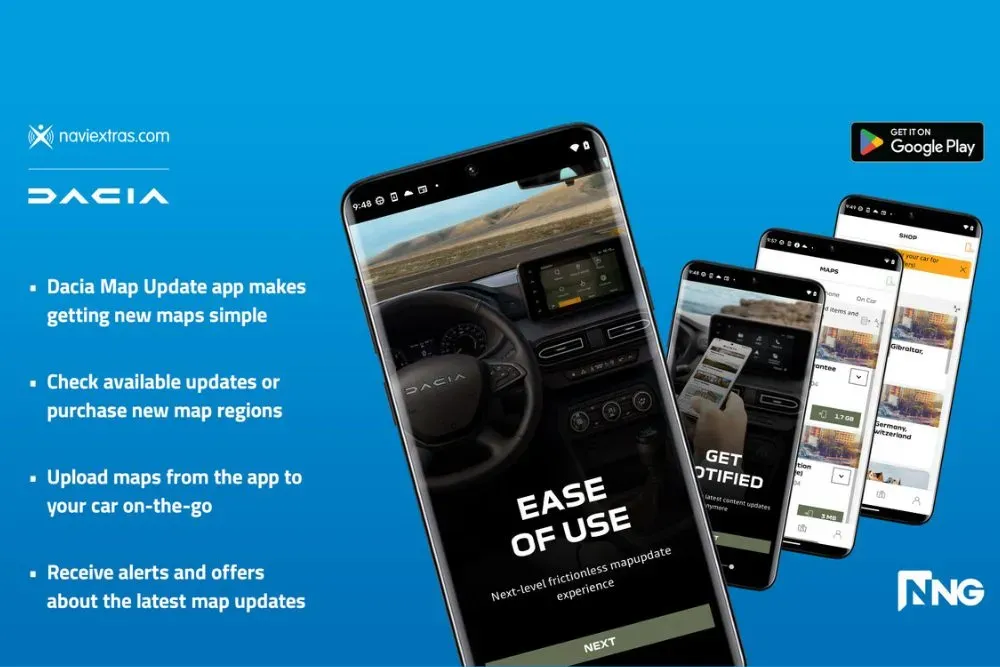 NNG offers Dacia Drivers Smartphone-Based Map Updates