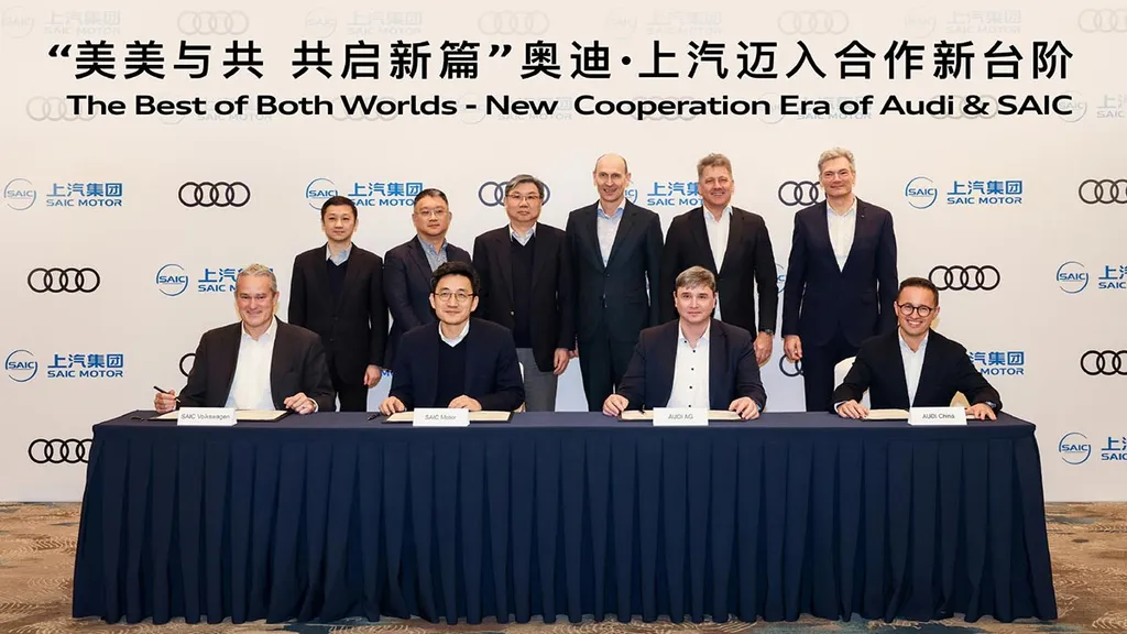 SAIC, Audi sign agreement to jointly develop EVs, with first product to be released in 2025