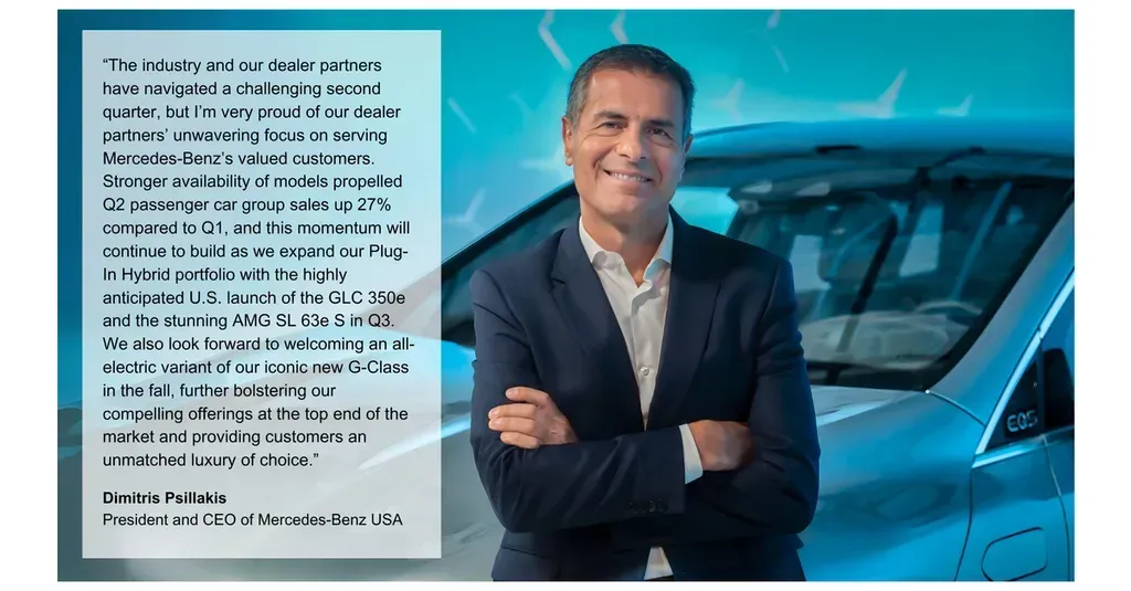 Mercedes-Benz USA Reports Q2 2024 Group Sales of 95,596 Vehicles