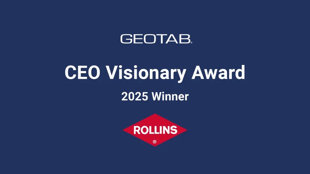 Geotab Presents CEO Visionary Award to Rollins, Inc.
