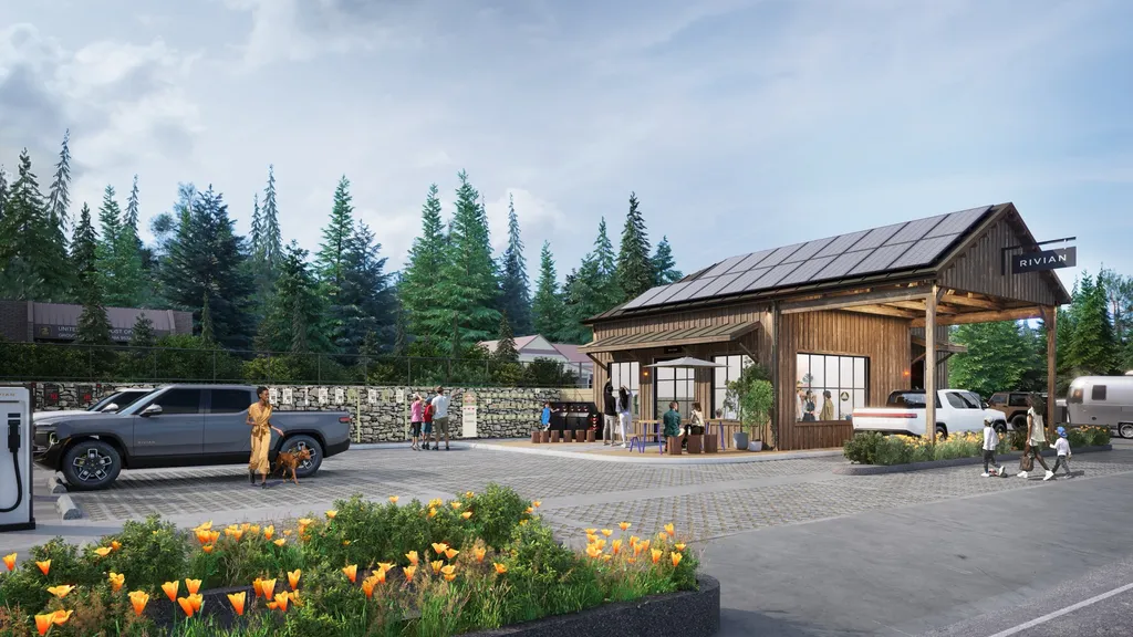 Rivian Repurposes Former Gas Station for EV Charging Gateway to Yosemite
