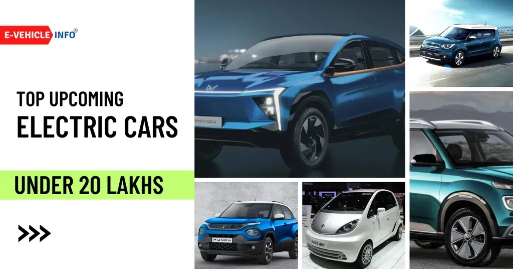 Upcoming Electric Cars Under 20 Lakhs in India