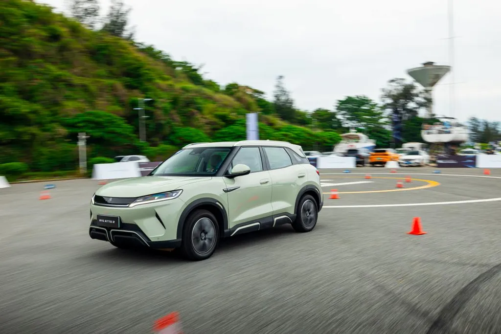 BYD tests upgraded Atto 2 with rear-wheel drive and possible LiDAR