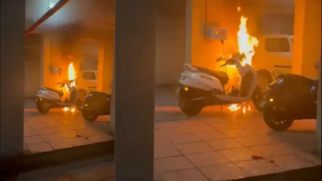 Second TVS iQube Electric Scooter Fire Incident in Pune