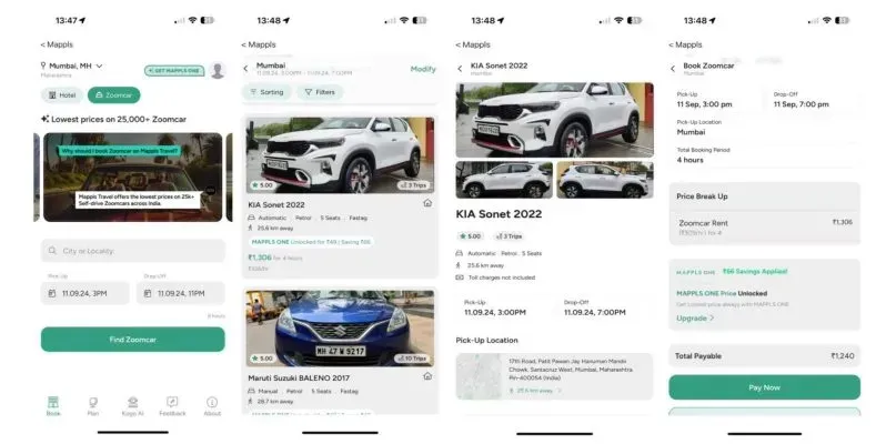 MapmyIndia Partners with Zoomcar for Travel Integration