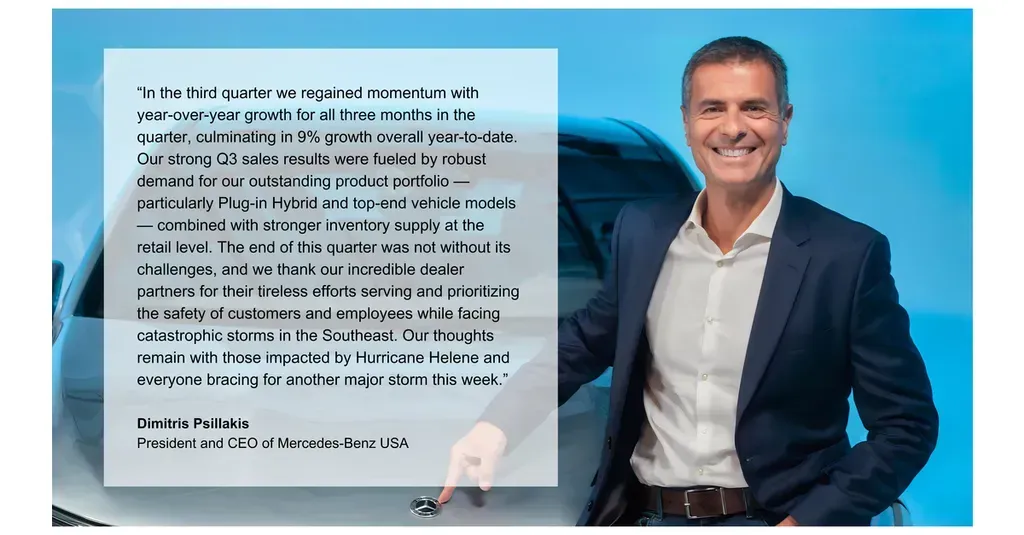 Mercedes-Benz USA Reports Q3 2024 Sales Performance
