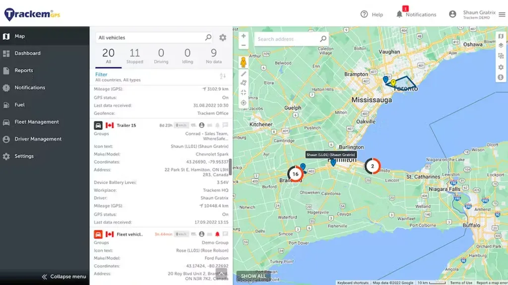 Trackem upgrades GPS fleet-management platform with new dashboards and tools