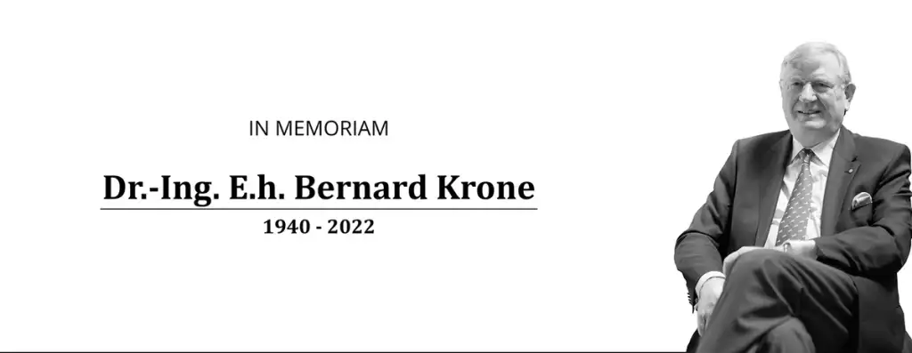 Dr. Bernard Krone, Long-Time Leader of Krone Group, Dies