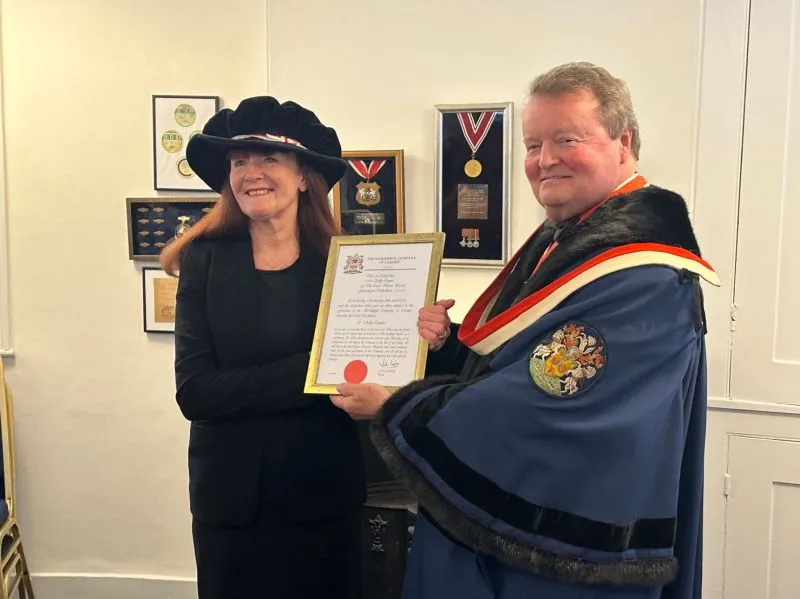 Sally Cumner Receives Freedom from Worshipful Company of Carmen