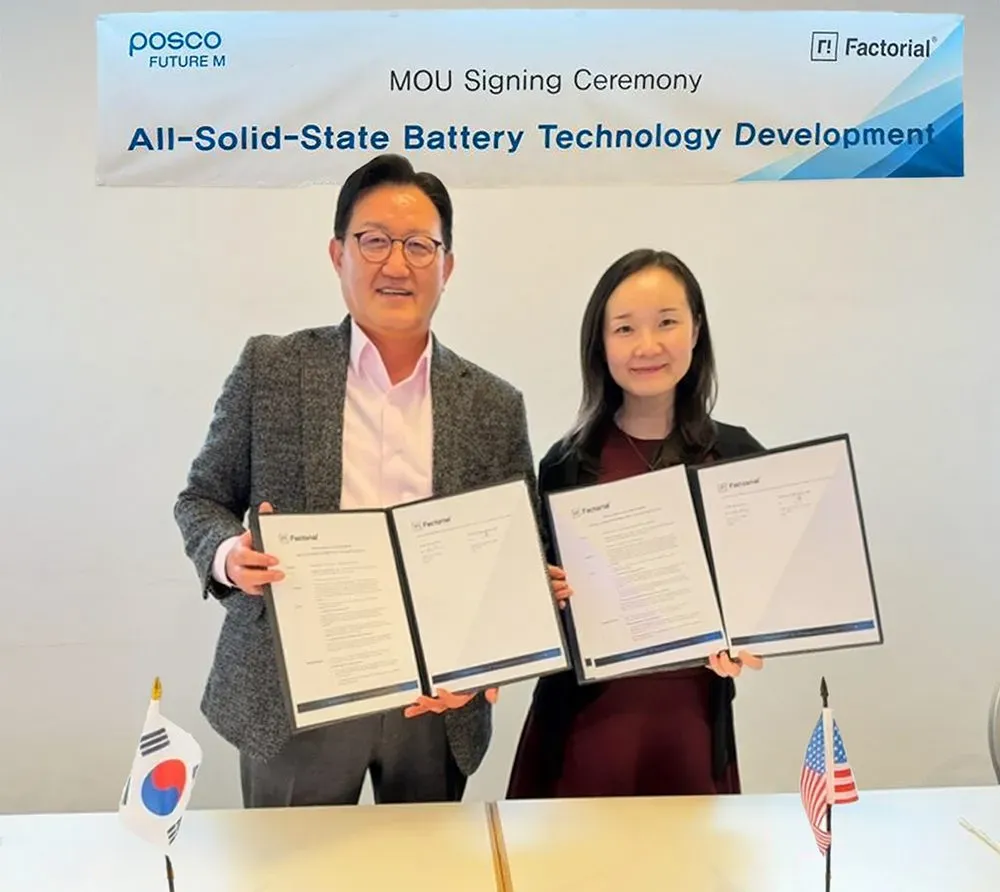 POSCO Future M and Factorial sign solid-state battery MOU
