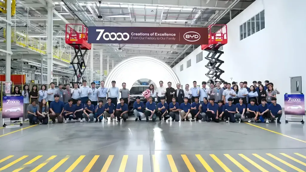 BYD Rayong plant produces 70,000 vehicles