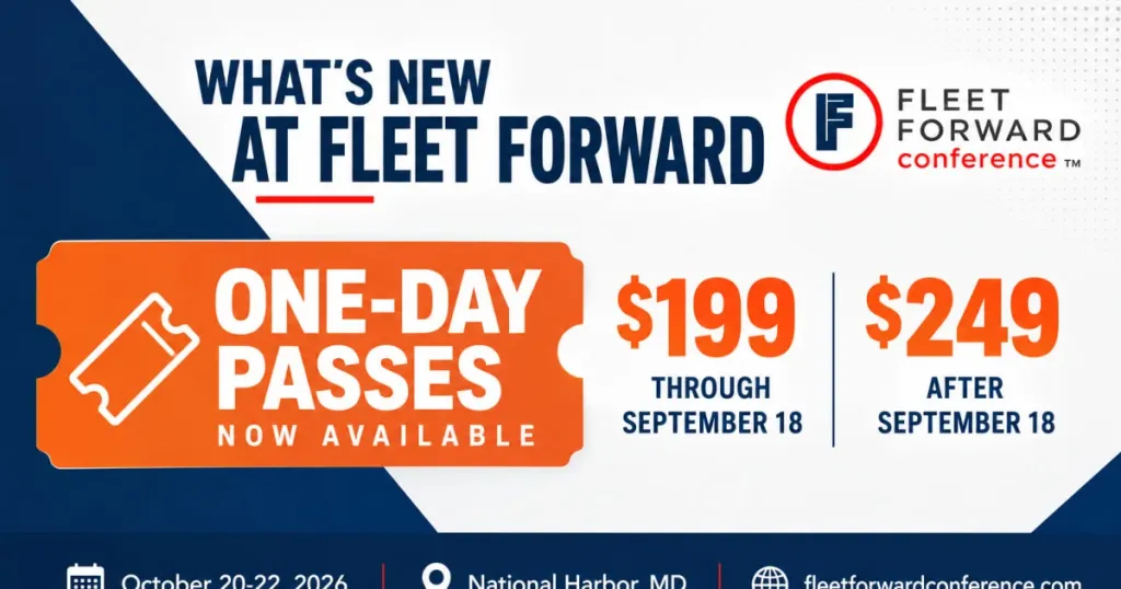 Fleet Forward adds one-day passes for 2026 conference