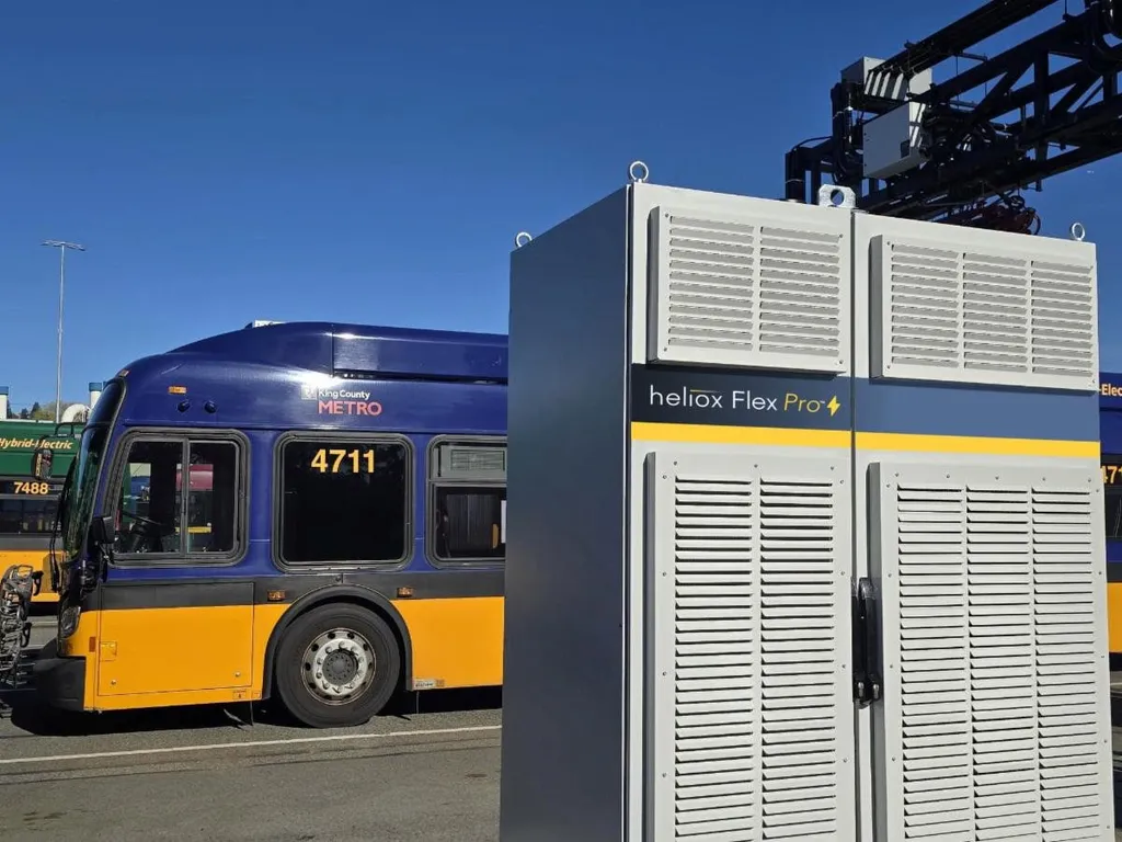 Heliox pilots 480 kW Flex Pro charger at King County Metro