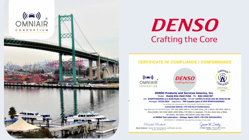 DENSO MobiQ C-V2X Module Certified by OmniAir