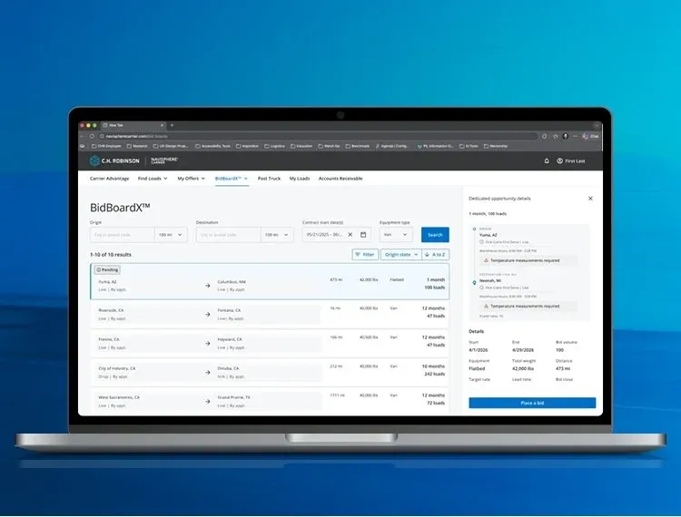 C.H. Robinson launches digital marketplace for committed freight