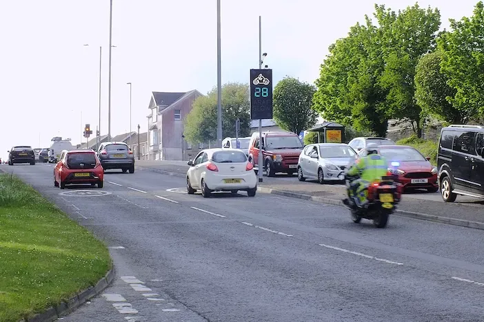 Swarco deploys AI motorcycle-speed signs in Swansea