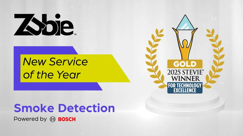 Zubie Wins Gold Stevie Award for Smoke Detection Service