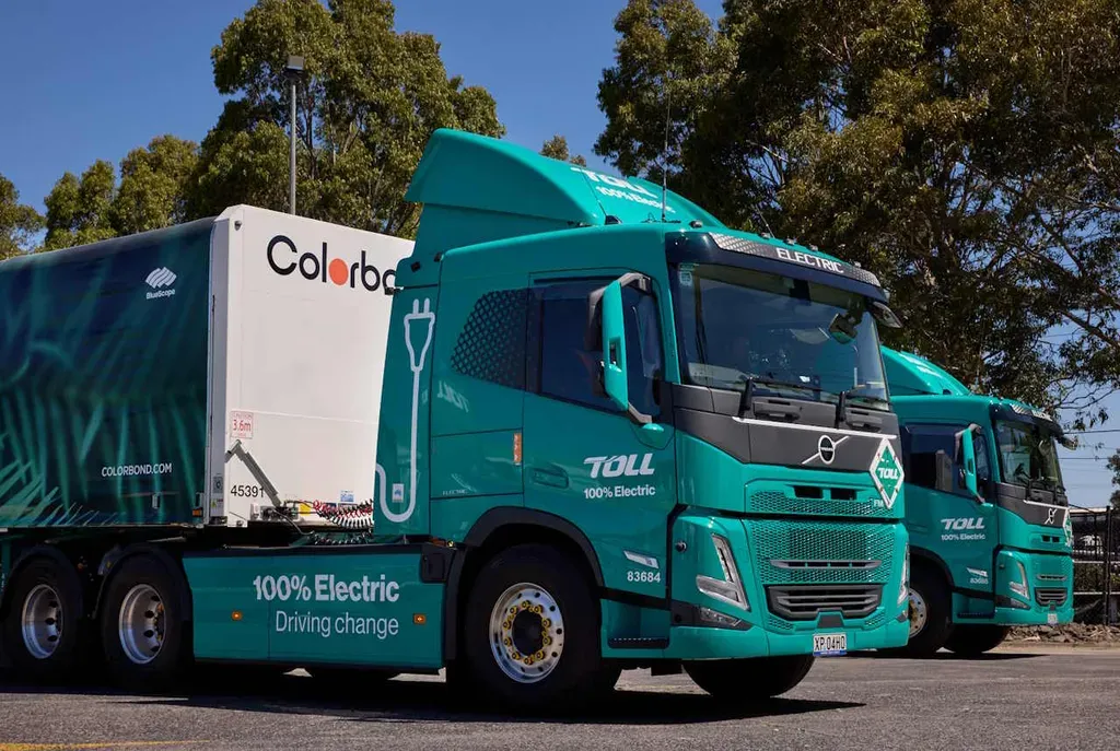 Toll Group Integrates Volvo Electric Trucks for BlueScope Logistics