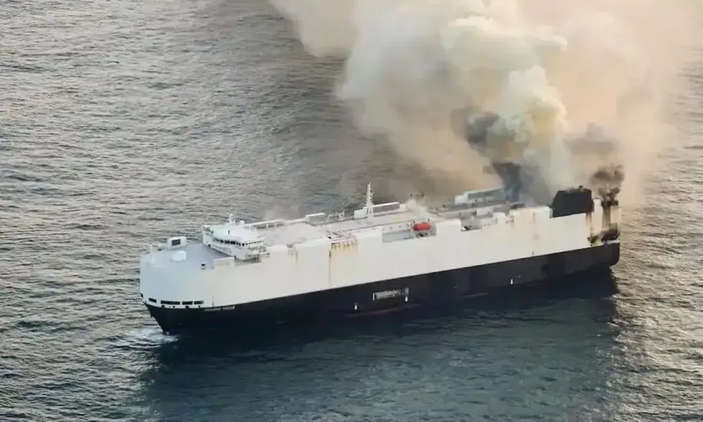 Fire on UK-flagged Vehicle Carrier off Alaska Coast