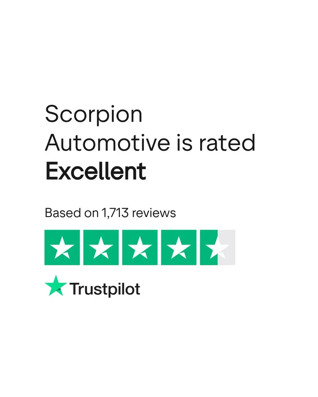 Scorpion Automotive Rated 4.5/5 on Trustpilot