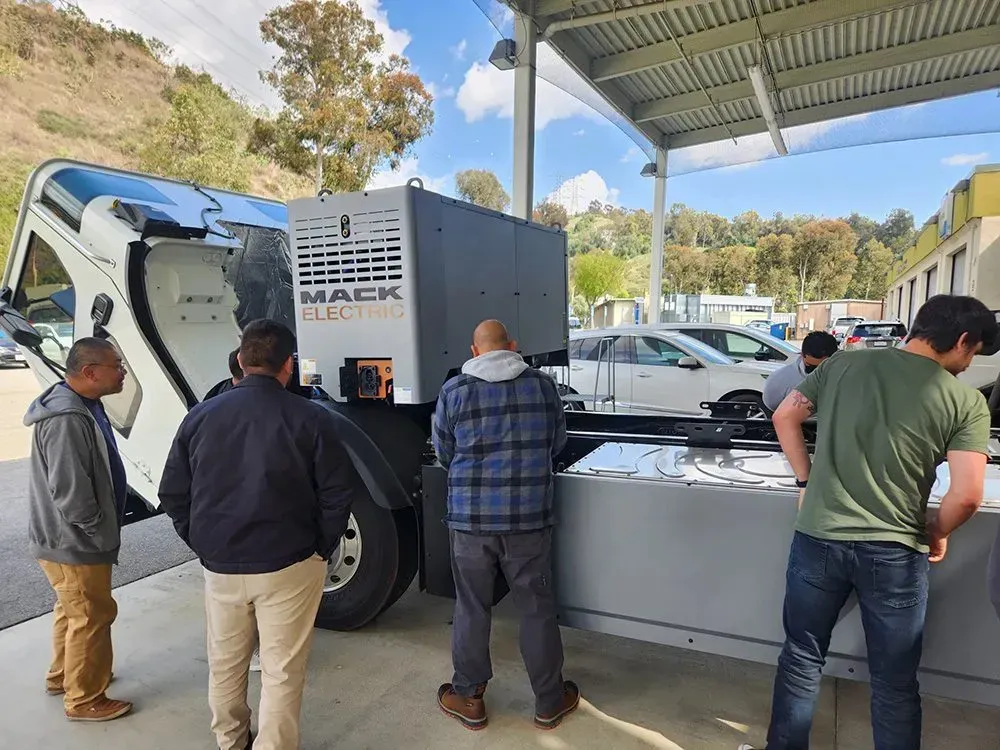 Mack Trucks Donates Electric Refuse Truck Chassis to College