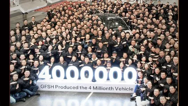 Tesla Shanghai Gigafactory reaches four million vehicles