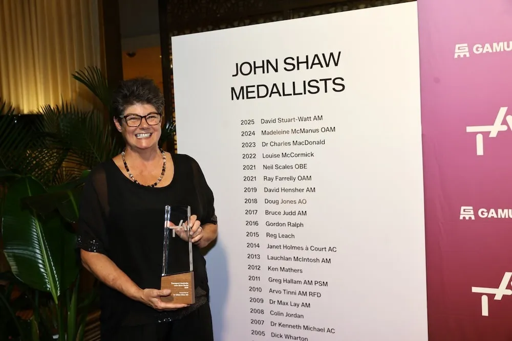 Transport leader receives John Shaw Medal