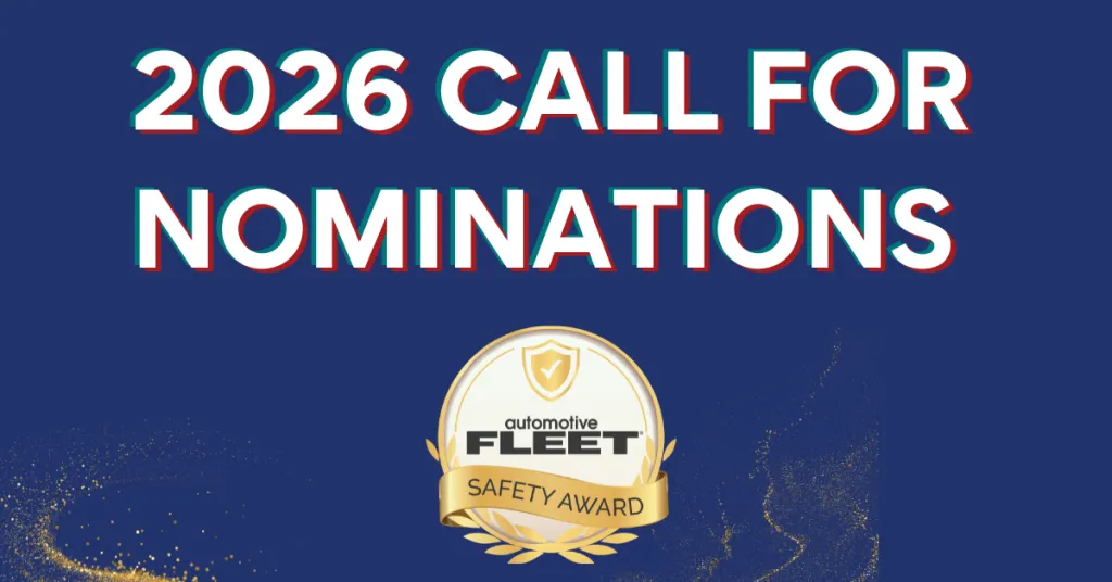 Nominations open for 2026 Fleet Safety Award