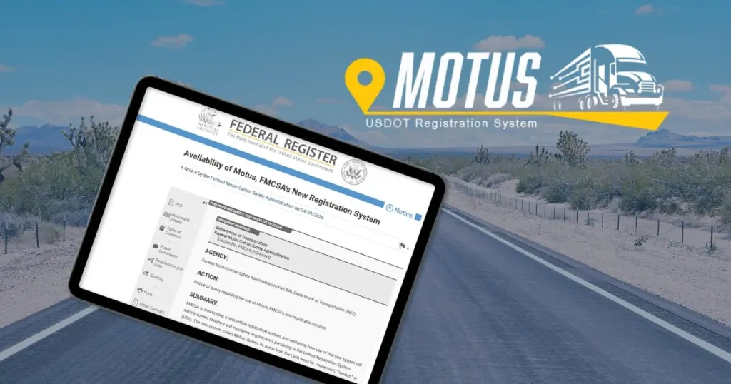 FMCSA suspends biennial-update enforcement during Motus transition